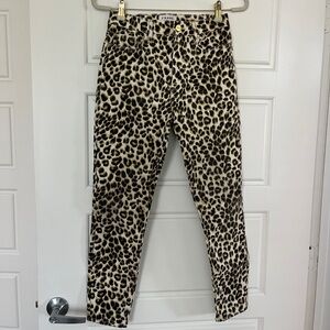 Frame Ali High Rise Cigarette - leopard print